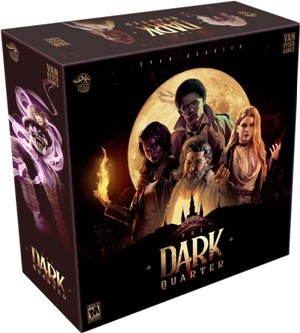 LKYTDQR01EN The Dark Quarter Board Game published by Lucky Duck Games