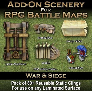 LOKEBM020 Battle Mats: Add-On Scenery Pack: War And Siege published by Loke Battle Mats