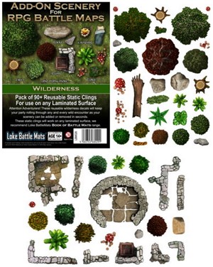 LOKEBM026 Battle Mats: Add-On Scenery Pack: Wilderness published by Loke Battle Mats