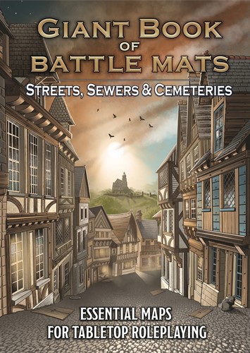 LOKLBM056 Giant Book Of Battle Mats: Streets Sewers And Cemeteries published by Loke Battle Mats