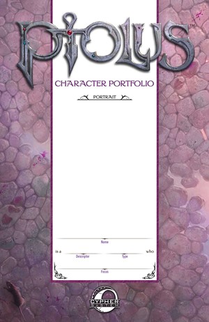 MCG283 Cypher System RPG: Ptolus Character Portfolio published by Monte Cook Games