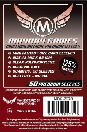 2!MDG7079 Mayday Premium Mini Chimera 50 Card Sleeves 43mm x 65mm published by Mayday Games