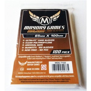 MDG7102 Mayday Magnum Ultra Fit 100 Card Sleeves 65mm x 100mm published by Mayday Games