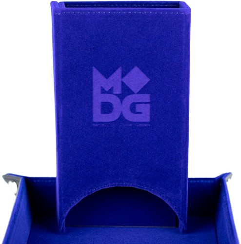 MET542 Fold Up Velvet Dice Tower: Blue published by Metallic Dice Games