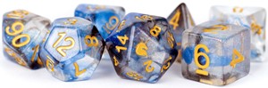 MET706 Resin Poly Dice Set: Unicorn Arctic Storm published by Metallic Dice Games