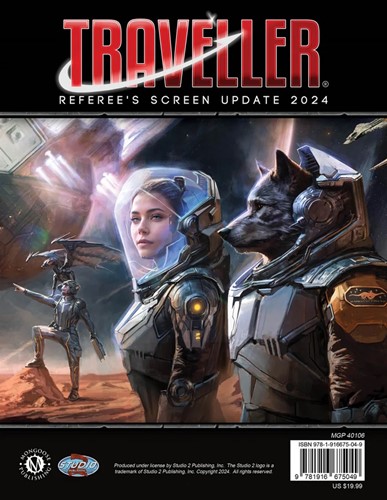 MGP40106 Traveller RPG: 2024 Referees Screen published by Mongoose Publishing