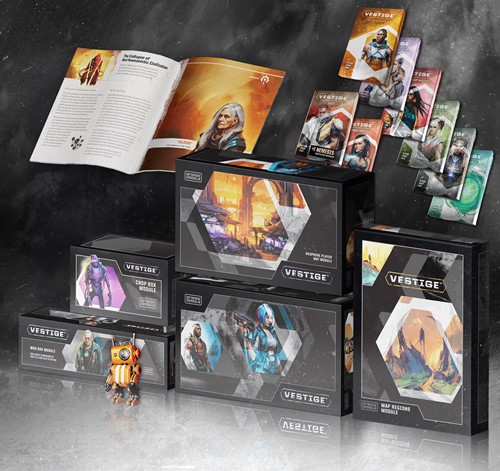 ONB040101 Vestige Board Game: Retail Codex Bundle published by Orange Nebula