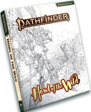 PAI12005SK Pathfinder RPG 2nd Edition: Howl Of The Wild Sketch Cover Edition published by Paizo Publishing