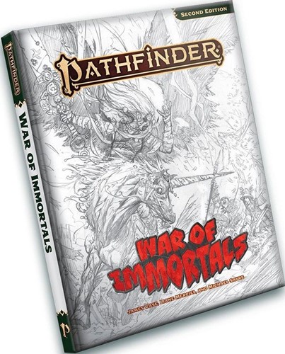 PAI12006SK Pathfinder RPG 2nd Edition: War Of Immortals Sketch Cover Edition published by Paizo Publishing