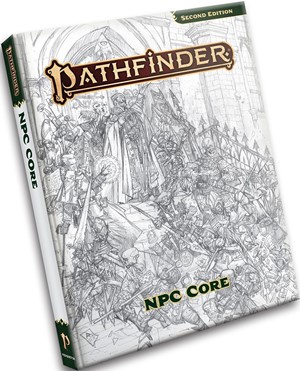 PAI12007SK Pathfinder RPG 2nd Edition: NPC Core Sketch Cover published by Paizo Publishing