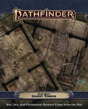 2!PAI30117 Pathfinder RPG Flip-Mat Ghost Towns published by Paizo Publishing