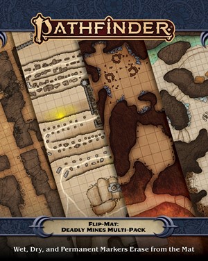 2!PAI30125 Pathfinder RPG Flip-Mat: Deadly Mines Multi-Pack published by Paizo Publishing