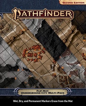 2!PAI30131 Pathfinder RPG Flip-Mat: Underground City Multi-Pack published by Paizo Publishing