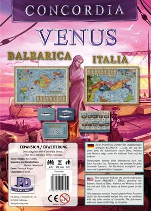 PDVCONCVENBI Concordia Venus Board Game: Balearica And Italia Map Expansion published by PD Verlag