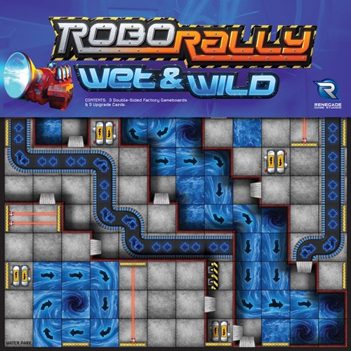 RGS02588 RoboRally Board Game: Wet And Wild Expansion published by Renegade Game Studios