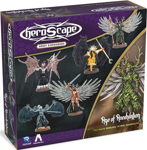 RGS02736 Heroscape Board Game: Revna's Rebuke: Kyrie Warriors Army Expansion Premium Painted Edition published by Renegade Game Studios