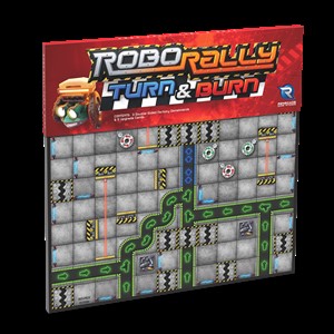 2!RGS02750 RoboRally Board Game: Turn And Burn Expansion published by Renegade Game Studios