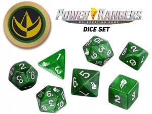 RGS2340 Power Rangers RPG: Green Dice Set published by Renegade Game Studios