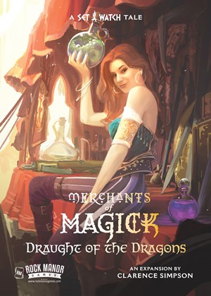 RMA122 Merchants Of Magick Board Game: Draught Of The Dragons Expansion published by Rock Manor Games