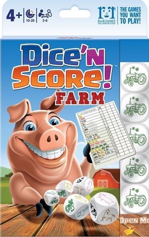 RRG841 Dice And Score Farm! Board Game published by R&R Games