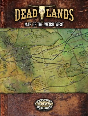 2!S2P91120 Deadlands The Weird West RPG: Map Of The Weird West published by Pinnacle Entertainment