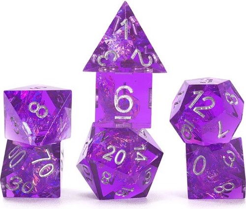 SDZ001407 Sharp Purple Fairy Polyhedral Dice Set published by Sirius Dice