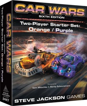 2!SJ2447 Car Wars Board Game: Sixth Edition: Two-Player Starter Set: Orange / Purple published by Steve Jackson Games