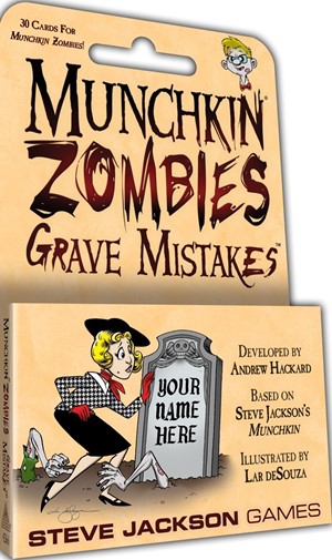 SJ4266 Munchkin Zombies Card Game: Grave Mistakes Expansion published by Steve Jackson Games