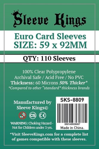 Perfect Square Standard Sleeves (63.5 X 63.5 MM) 110 Pack, 60 Microns  SKS-8847