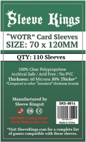 110 x WOTR Card Sleeves (70mm x 110mm)