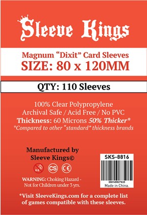 SKS8816 110 x Magnum Dixit Card Sleeves (80mm x 120mm) published by Sleeve Kings