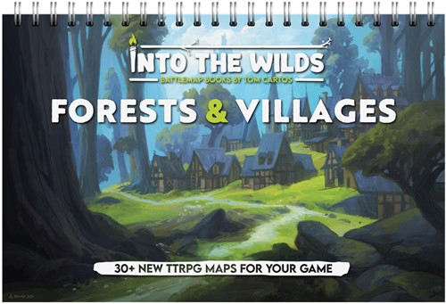 TCITW01001 Into The Wilds Battlemap Book: Volume 1: Forests And Villages published by Tom Cartos