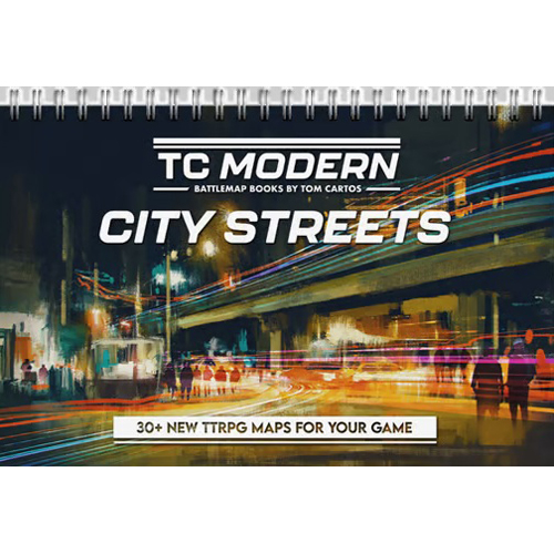 TCM01001 City Street Battlemap Book published by Tom Cartos