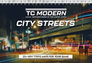 TCM01001 City Street Battlemap Book published by Tom Cartos