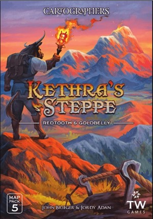 2!TWK4067 Cartographers Card Game: Heroes Map Pack 5 Kethra's Steppe published by Thunderworks Games