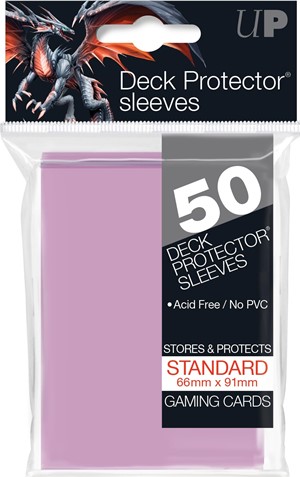 UP15257S 50 x Bright Pink Standard Card Sleeves 66mm x 91mm (Ultra Pro) published by Ultra Pro