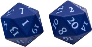 UP15936 Vivid Heavy Metal D20 Dice Set: Blue published by Ultra Pro