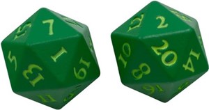 UP15937 Vivid Heavy Metal D20 Dice Set: Green published by Ultra Pro