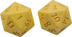 UP15941 Vivid Heavy Metal D20 Dice Set: Yellow published by Ultra Pro