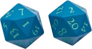 UP15942 Vivid Heavy Metal D20 Dice Set: Teal published by Ultra Pro