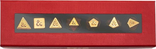 UP38500 Dungeons And Dragons RPG: 50th Anniversary 7 Heavy Metal Dice Set published by Ultra Pro