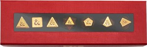 2!UP38500 Dungeons And Dragons RPG: 50th Anniversary 7 Heavy Metal Dice Set published by Ultra Pro