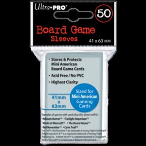 2!UP82662S 50 x Clear Mini American Card Sleeves 41mm x 63mm (Ultra Pro) published by Ultra Pro