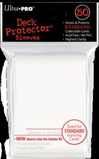 2!UP82668S 50 x White Standard Card Sleeves 66mm x 91mm (Ultra Pro) published by Ultra Pro