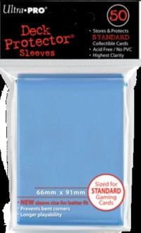 2!UP82677S 50 x Light Blue Standard Card Sleeves 66mm x 91mm (Ultra Pro) published by Ultra Pro