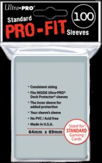 UP82712 100 UltraPro Standard Pro Fit Sleeves published by Ultra Pro