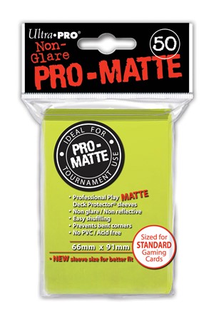 UP84149S Ultra Pro - Deck Protector ProMatte Bright Yellow published by Ultra Pro
