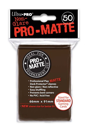 UP84189S Ultra Pro - Deck Protector ProMatte Brown published by Ultra Pro