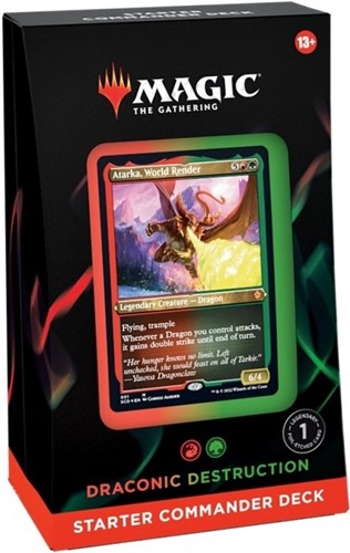 WTCC9923S2 MTG Evergreen Draconic Destruction Commander Deck published by Wizards of the Coast
