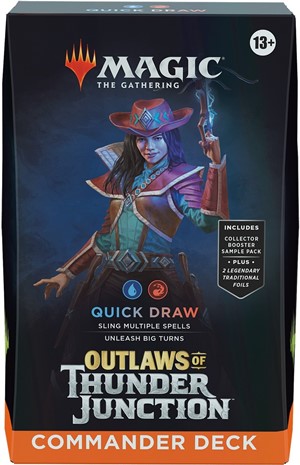2!WTCD3263S4 MTG: Outlaws Of Thunder Junction Quick Draw Commander Deck Display published by Wizards of the Coast
